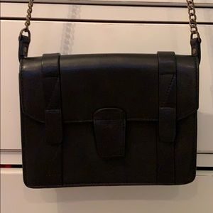 Black Leather Crossbody Bag